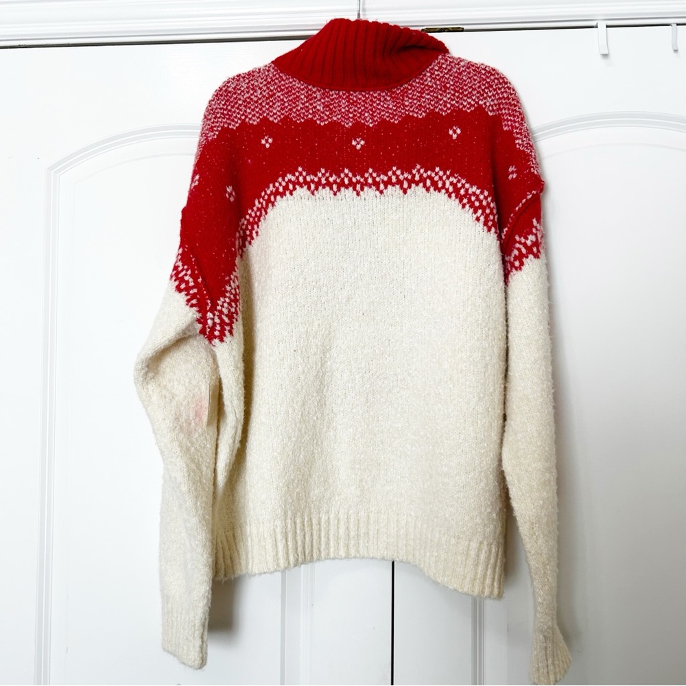 NWT Free People Mythical Knit Fair Isle Heart Pullover Sweater - Picture 7 of 7